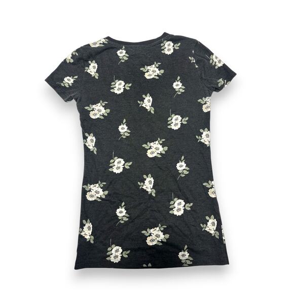 Aeropostale Classic Crew Grey w/ Floral Print T shirt Size Xs - Picture 6 of 6